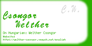 csongor welther business card